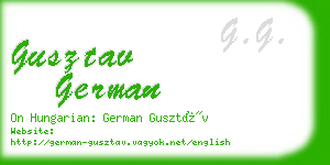 gusztav german business card